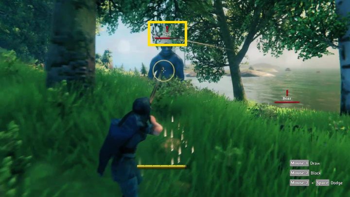 W momencie, gdy nad przeciwnikiem pojawi się czerwony wykrzyknik, to zostałeś wykryty i oponent ruszy w Twoją stronę - Valheim: Walka - wykrycie, słabości przeciwników - Valheim - poradnik do gry