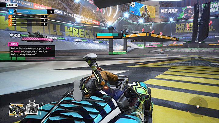 Dowiesz się teraz jak wskakiwać na auta innych graczy - jest to możliwe dzięki wciśnięciu Trójkąta, ale akcja ta zadziała tylko jeśli - Destruction AllStars: Samouczek/Tutorial - Destruction AllStars - poradnik do gry