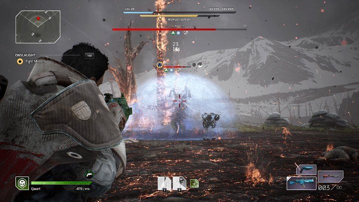 Gdy Moloch chce użyć mocniejszej umiejętności, jak Wandering Flame, skorzystajcie ze zdolności, która przerwie akcję przeciwnika - Outriders: Moloch - boss, jak pokonać? - Outriders - poradnik do gry