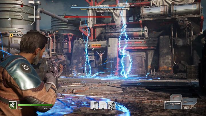 Drugą groźną umiejętnością Gaussa jest Lightning Storm - Outriders: Gauss - boss, jak pokonać? - Outriders - poradnik do gry