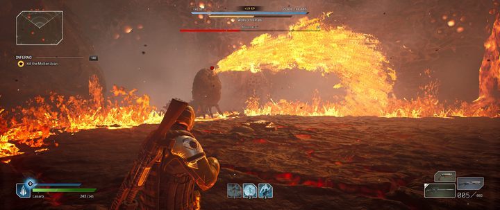 Wykonanie tego ataku wymaga od Acari podejścia do krawędzi areny - Outriders: Roztopiony Acari - boss, jak pokonać? - Outriders - poradnik do gry