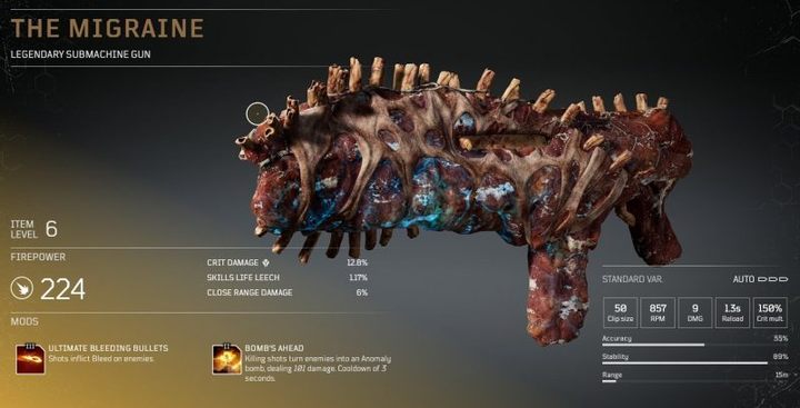 Wykańczające strzały z tej broni zamieniają przeciwników w bomby, które zadają obrażenia innym rywalom - Outriders: Legendarne przedmioty - Outriders - poradnik do gry