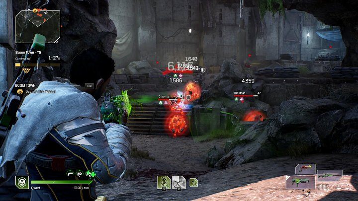 Po wejściu do obszernej jaskini będziecie musieli walczyć z kolejną falą przeciwników - Outriders: Boom Town - Ekspedycja, solucja - Outriders - poradnik do gry