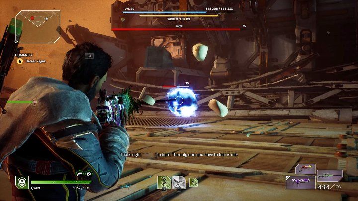 Pierwszą unikatową umiejętnością tego przeciwnika jest Anomaly Rifts - Outriders: Yagak, 2 walka - finałowy boss, jak pokonać? - Outriders - poradnik do gry