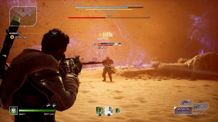 W drugiej fazie Yagak sięgnie po zupełnie nową broń, potężne haki na łańcuchacg, którymi może wykonywać bardzo szybkie ataki - Outriders: Yagak, 2 walka - finałowy boss, jak pokonać? - Outriders - poradnik do gry