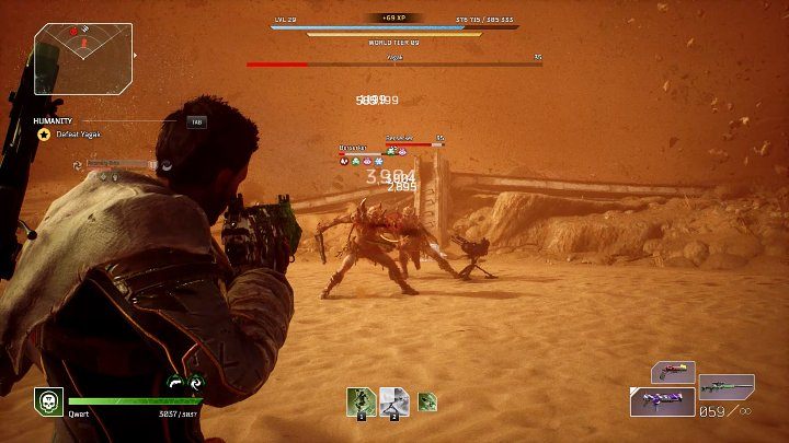 W momencie, gdy Yagak osłoni się barierą ochronną i przyzwie swoich sojuszników, w pierwszej kolejności skupcie się na słabszych celach, które potrafią porządnie zranić (szczególnie na wyższych Poziomach Świata), a do tego skutecznie przeszkadzają w walce z bossem - Outriders: Yagak, 2 walka - finałowy boss, jak pokonać? - Outriders - poradnik do gry