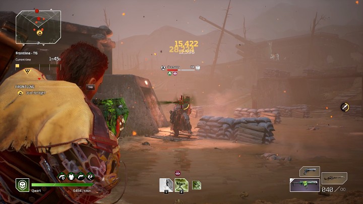 Na pierwszym etapie ekspedycji Linia frontu (Frontline) należy przedrzeć się przez oddziały wroga broniące dostępu do okopów - Outriders: Linia frontu/Frontline - Ekspedycja, solucja - Outriders - poradnik do gry