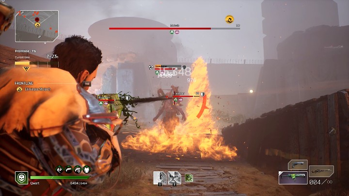 W następnej kolejności skupcie się na jak najszybszym wyeliminowaniu Molocha, jednak cały czas miejcie na uwadze, że ze wszystkich stron otaczają Was inni przeciwnicy, wśród których znajdzie się kilka Elitarnych jednostek - Outriders: Linia frontu/Frontline - Ekspedycja, solucja - Outriders - poradnik do gry