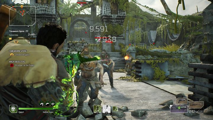 Za pierwszą bramą czeka Was walka ze sporą ilością żołnierzy Kang, ale nie napotkacie tutaj żadnego mocniejszego przeciwnika - Outriders: Prastara iglica/Timeworn Spire - Ekspedycja, solucja - Outriders - poradnik do gry