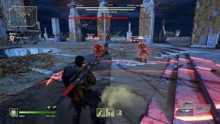 W momencie, gdy Yagak przyzwie swoich sojuszników, w pierwszej kolejności skupcie się na słabszych celach, które potrafią porządnie zranić (szczególnie na wyższych Poziomach Świata), a do tego skutecznie przeszkadzają w walce z bossem - Outriders: Yagak, 1 walka - boss, jak pokonać? - Outriders - poradnik do gry