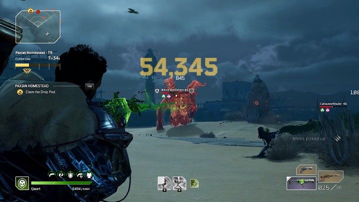 Po pierwszej rundzie z bossem przyjdzie pora na walkę z Elitarnymi Behemotami i ognistymi psami (Calloused Mauler) - Outriders: Gospodarstwo Paxów/Paxian Homestead - Ekspedycja, solucja - Outriders - poradnik do gry