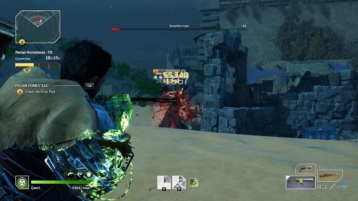 Unikajcie zagrożonych obszarów, gdy przeciwnik korzysta ze swoich umiejętności, nie pozostawajcie za długo w jednym miejscu i starajcie się trzymać przeciwnika na dystans - Outriders: Gospodarstwo Paxów/Paxian Homestead - Ekspedycja, solucja - Outriders - poradnik do gry