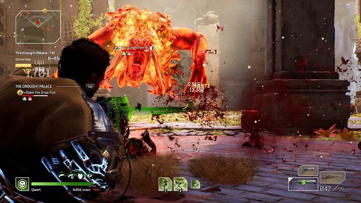 Na ostatnim etapie ekspedycji Pałac Suszy musicie przetrwać zmasowany atak stworów, wśród których poza zwykłymi jednostkami znajdą się Elitarne ogniste Behemoty w towarzystwie pomniejszych ognistych psów, a także Brood Queen ze sporym oddziałem Perforo - Outriders: Pałac Suszy/The Drought Palace - Ekspedycja, solucja - Outriders - poradnik do gry