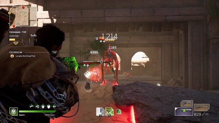 Gdy uporacie się z pierwszą falą przeciwników, z bocznych sektorów zaczną napływać liczne grupy następnych stworów - Outriders: Koloseum/Colosseum - Ekspedycja, solucja - Outriders - poradnik do gry