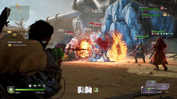 Za bramą przywita Was liczna grupa Alpha Perforo w towarzystwie wielu innych pomniejszych przeciwników - Outriders: Spalone ziemie/Scorched Lands - Ekspedycja, solucja - Outriders - poradnik do gry