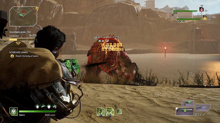 Zaraz po wejściu na ten obszar zostaniecie zaatakowani przez hordę ognistych psów (Colloused Mauler) z Elitarnym Wasteland Behemoth na czele - Outriders: Spalone ziemie/Scorched Lands - Ekspedycja, solucja - Outriders - poradnik do gry