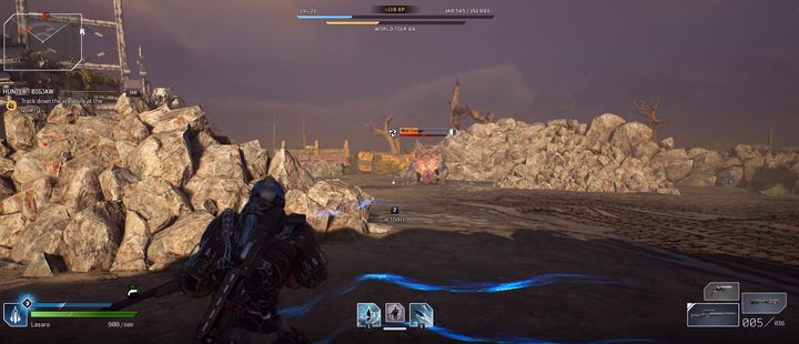 Starajcie się walczyć pomiędzy kamieniami - Outriders: Wielkoszczęk/Bigjaw - Polowanie, solucja - Outriders - poradnik do gry