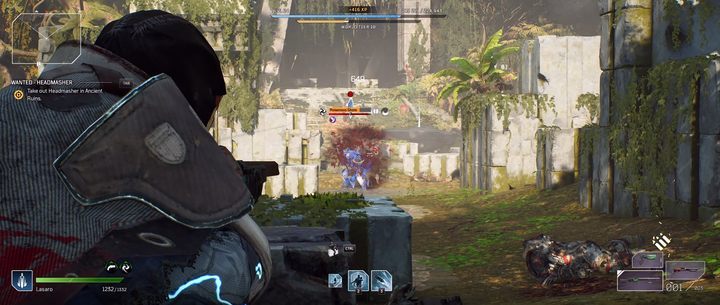 Przeciwnik będzie się starać walczyć z bliska - może zatruwać swoje pociski! - Outriders: Czachołup/Headmasher - Poszukiwany, solucja - Outriders - poradnik do gry