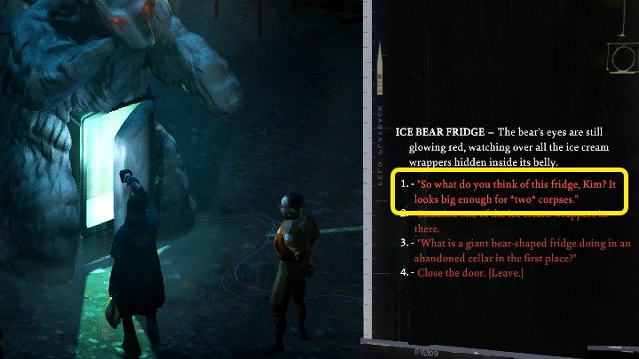 Dużych rozmiarów lodówkę w kształcie niedźwiedzia (Ice Bear Fridge) znajdziecie na obszarze opuszczonego budynku handlowego (Doomed Commercial Area) - Disco Elysium: Schłódź ciało ofiary - solucja, opis przejścia - Disco Elysium - poradnik do gry