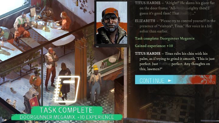 Gdy przekażecie Titusowi, że Klaasje pozostaje przy swojej wersji wydarzeń, mężczyzna nie będzie zadowolony - Disco Elysium: Megamiks Strzelecki - solucja, opis przejścia - Disco Elysium - poradnik do gry