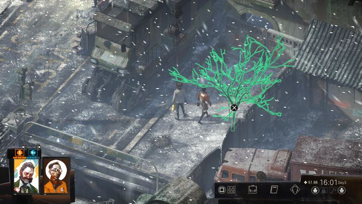 Powróćcie do wschodniego Martinaise i zbadajcie południowy-wschodni narożnik - jest to obszar na wschód od lombardu, obok zaparkowanego wehikułu - Disco Elysium: Uczyń muzykę van Eycka bardziej hardkorową - solucja - Disco Elysium - poradnik do gry