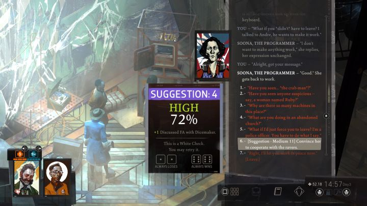 Finał tego questu oferuje 2 główne warianty - Disco Elysium: Pomóż raversom otworzyć klub nocny - solucja - Disco Elysium - poradnik do gry