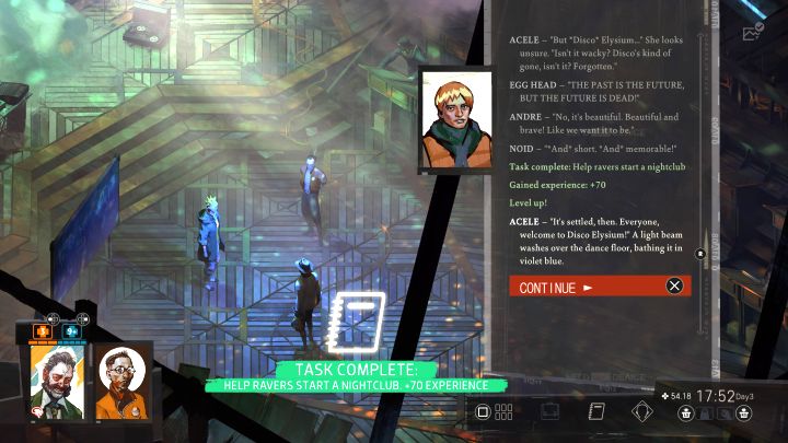 Niezależnie od rozwiązania problemu pogadajcie z Andre o tym, że raversi mogą wprowadzić się do kościoła - Disco Elysium: Pomóż raversom otworzyć klub nocny - solucja - Disco Elysium - poradnik do gry