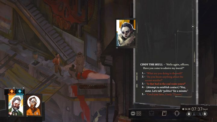 W mieście jest dwoje zagorzałych komunistów: potrzebujecie ich, by wkręcić się na spotkanie - Disco Elysium: Dołącz do organizacji - solucja - Disco Elysium - poradnik do gry