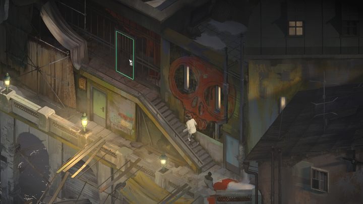 Od Cindy dowiedzieliście się, że po 22:00 ma miejsce tajne spotkanie w jej kamienicy - Disco Elysium: Dołącz do organizacji - solucja - Disco Elysium - poradnik do gry