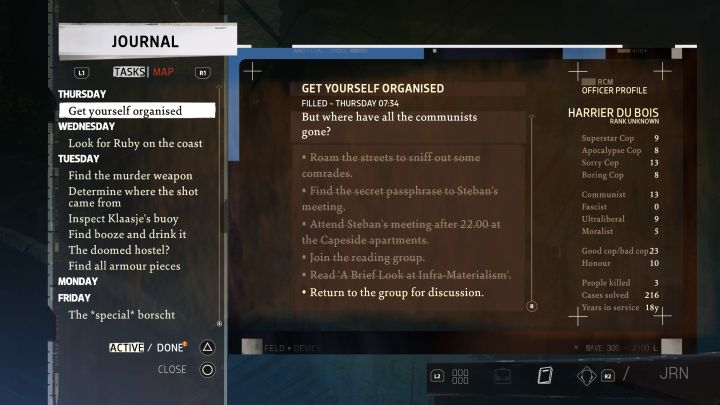 Otrzymacie od Stebana książkę Krótkie wprowadzenie do inframaterializmu - Disco Elysium: Dołącz do organizacji - solucja - Disco Elysium - poradnik do gry