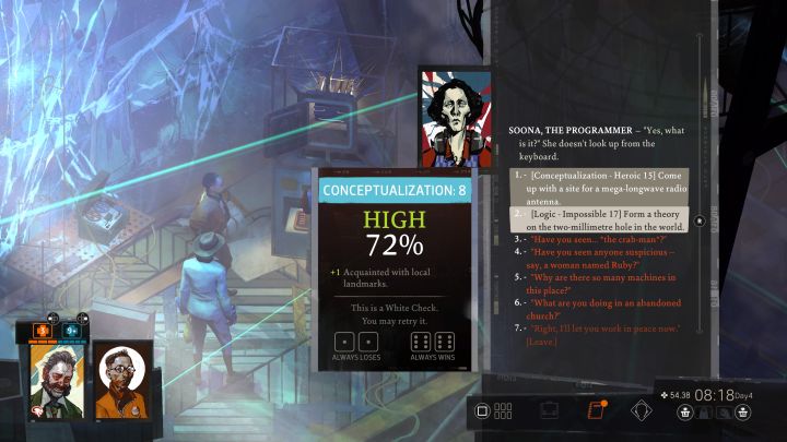 Zajmijcie się teraz linią fabularną kościoła i raversów, przy czym zaliczcie najpierw quest Pomóż raversom otworzyć klub nocny - Disco Elysium: Weź na siebie la responsabilite - solucja - Disco Elysium - poradnik do gry