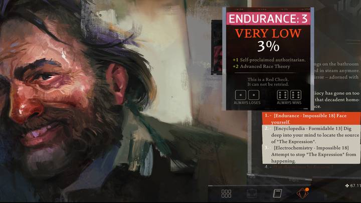 Odnajdźcie dowolne lustro - może to być lustro z Waszego pokoju hotelowego (tego, w którym rozpoczęliście grę) czy z chatki w wiosce rybackiej - Disco Elysium: Cofnij ruch kół czasu - solucja - Disco Elysium - poradnik do gry
