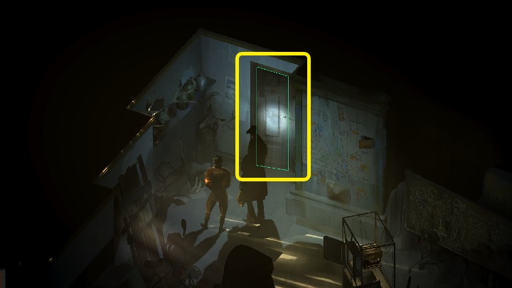 Po wejściu na zaplecze wyposaż swoją postać w latarkę i wejdź na wyższe piętro - Disco Elysium: Gdzie jest lodówka/Ice Bear Fridge? - Disco Elysium - poradnik do gry