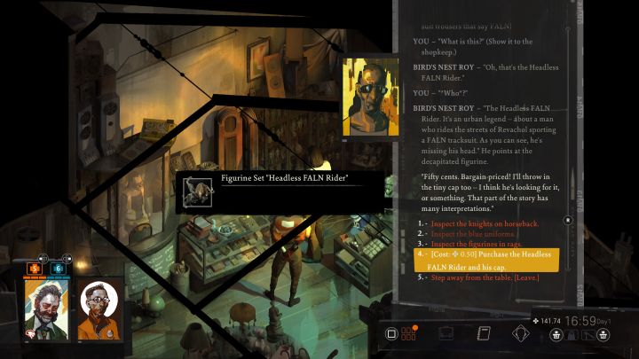 Zakupcie figurkę za 0 - Disco Elysium: Ofiaruj Dolores Dei figurki - solucja - Disco Elysium - poradnik do gry