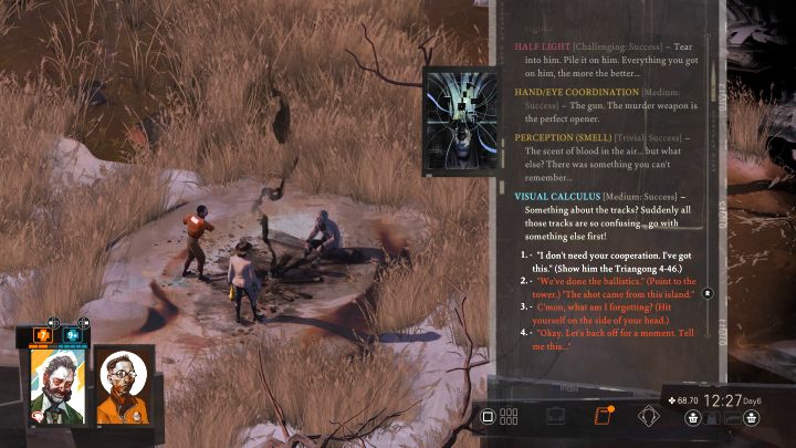 Waszym zadaniem jest przedstawienie co najmniej 3 dowodów na winę mężczyzny - Disco Elysium: Spraw, aby dezerter przyznał się do winy - solucja - Disco Elysium - poradnik do gry