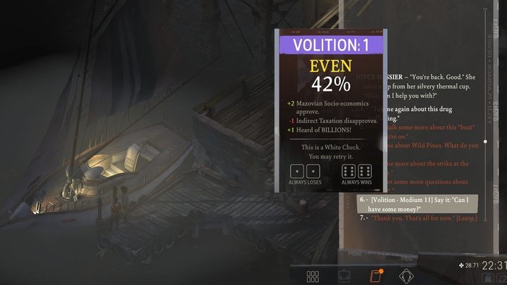 Joyce Messier przebywa na jachcie, który jest zacumowany na północny-zachód od hostelu - Disco Elysium: Zapłać za szkody - solucja - Disco Elysium - poradnik do gry