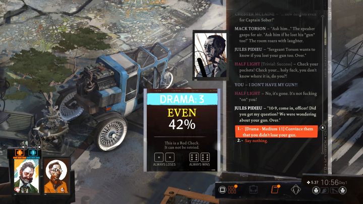 To sekretny quest, który możecie odblokować na kilka sposobów - Disco Elysium: Wytrop swoją broń - solucja - Disco Elysium - poradnik do gry