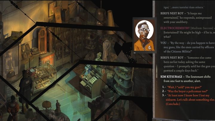 Lombard jest na południowy-zachód od auta Kima - Disco Elysium: Wytrop swoją broń - solucja - Disco Elysium - poradnik do gry
