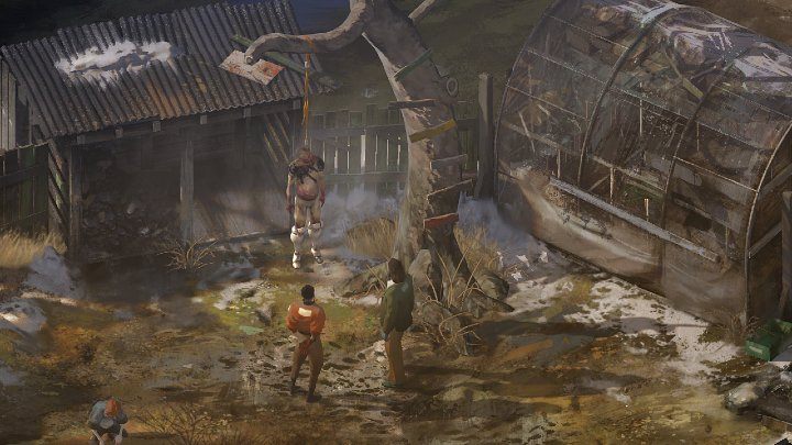 Podejdźcie do wisielca i zbadajcie ciało - Disco Elysium: Obejrzyj ciało ofiary - solucja - Disco Elysium - poradnik do gry