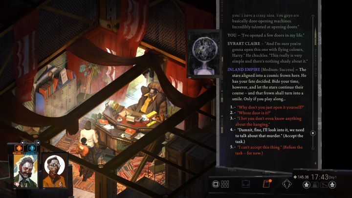Quest zleci Wam Evrart - informację o miejscu pobytu tego ważnego NPC-a w porcie znajdziecie na osobnej stronie Gdzie jest Evrart Claire - Disco Elysium: Otwórz dla Evrarta drzwi do mieszkania - solucja - Disco Elysium - poradnik do gry