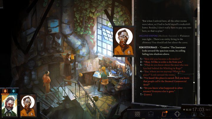 W nowym pomieszczeniu spotkacie Producentkę nietypowych kości, która wytwarza kości do gier RPG - Disco Elysium: Zbadaj Zgubioną Strefę Handlową - solucja - Disco Elysium - poradnik do gry