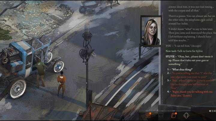 Jest to krótkie zadanie, które aktywowane zostanie po zdaniu (czerwonego) testu Empatii podczas rozmowy z Sylvie w sprawie zgłoszenia zawiadomienia - Disco Elysium: Porozmawiaj z Garteem w imieniu Sylvie - solucja, opis przejścia - Disco Elysium - poradnik do gry