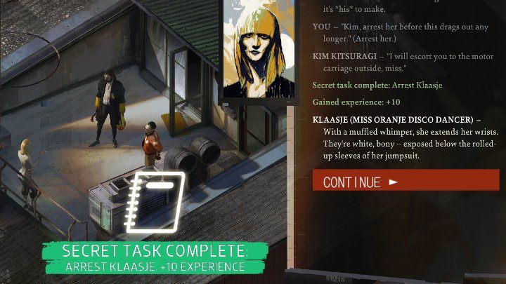 W trakcie dalszej rozmowy poznacie wiele faktów z życia Klaasje, a także jej prawdziwe imię i nazwisko - Disco Elysium: Aresztuj Klaasje - solucja - Disco Elysium - poradnik do gry