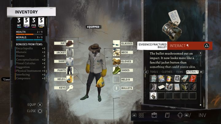 Musicie na miejscu zbrodni za Whirling-in-Rags zająć się zadaniem Znajdź nabój, nim zostaniesz oszukany - opisaliśmy je na osobnej stronie solucji - Disco Elysium: Znajdź narzędzie zbrodni - solucja - Disco Elysium - poradnik do gry