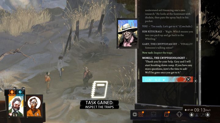 Quest ten zleca Morell - zlokalizowanie mężczyzny jest częścią osobnego zadania Znajdź kryptozoologa Morella - Disco Elysium: Sprawdź pułapki - solucja - Disco Elysium - poradnik do gry