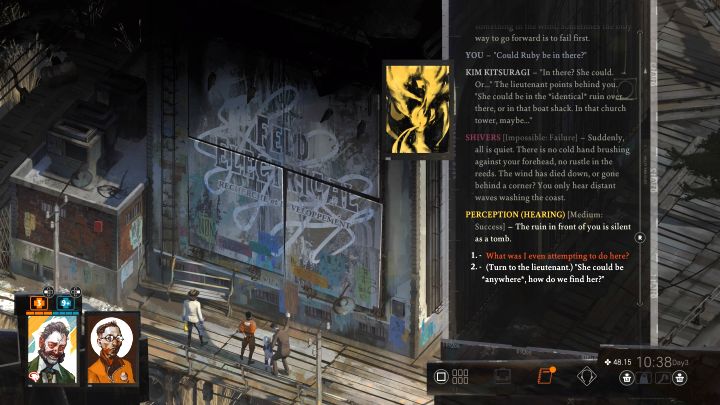 Z poszukiwaniami Ruby na zachodnim wybrzeżu początkowo powiązany jest quest Rozpytaj Ruby we wsi - Disco Elysium: Poszukaj Ruby na wybrzeżu - solucja - Disco Elysium - poradnik do gry