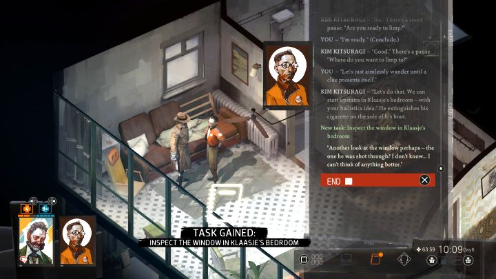 Quest ten znajdzie się w Waszym dzienniku po trybunale najemników, tzn - Disco Elysium: Przyjrzyj się oknu w sypialni Klaasje - solucja - Disco Elysium - poradnik do gry