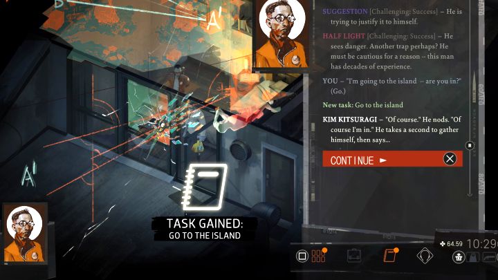 Na wyspę początkowo nie możecie dotrzeć, nawet jeśli odblokujecie w trzecim dniu zachodnie Martinaise - Disco Elysium: Udaj się na wyspę - solucja - Disco Elysium - poradnik do gry