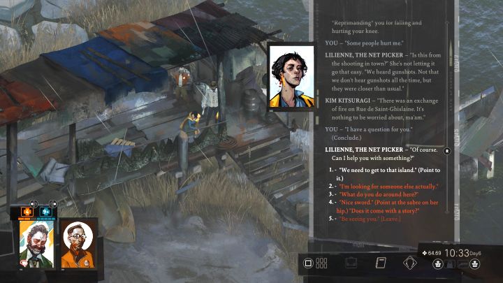 Dotrzyjcie do wioski rybackiej w zachodniej części mapy - Disco Elysium: Udaj się na wyspę - solucja - Disco Elysium - poradnik do gry