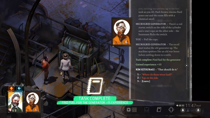 Powróćcie do wieży przeciwlotniczej i zlokalizujcie w niej generator z powyższego obrazka - jest w północnej części bunkra - Disco Elysium: Znajdź paliwo do generatora - solucja - Disco Elysium - poradnik do gry